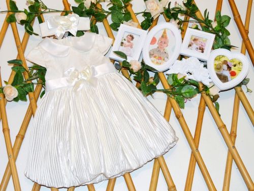 Ясельное белое платье Elika-baby - Фабрика одежды для новорожденных Elika-baby