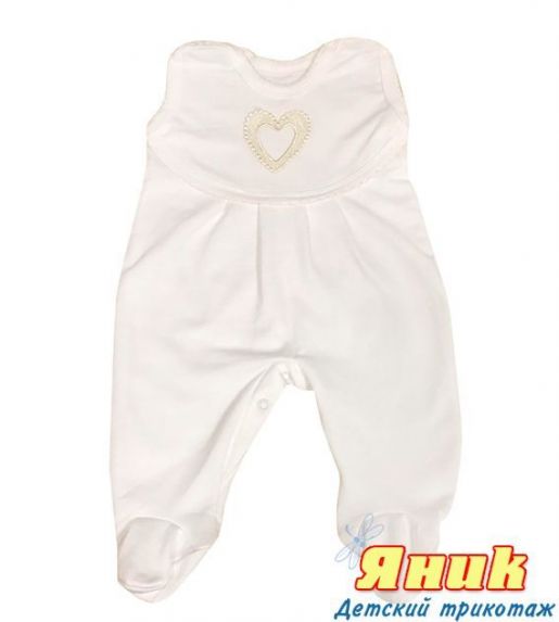 Белые ползунки для новорожденного Яник - Фабрика детской одежды Яник