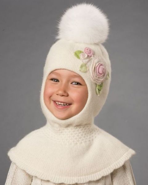 Осенний детский шлем на девочку DanDani - Производитель детских головных уборов Shapkaopt