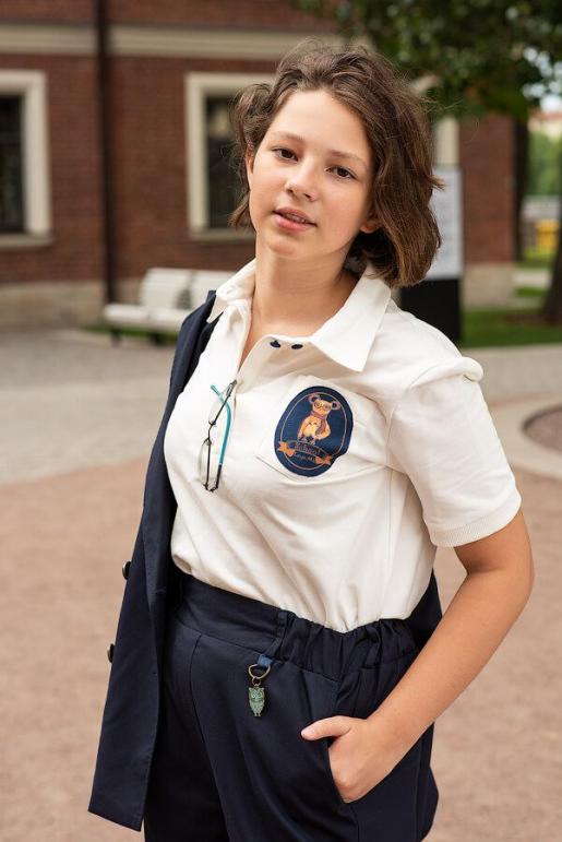 Трикотажная школьная рубашка-поло - Производитель детской одежды Leya.me