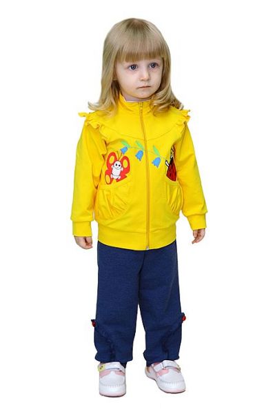 Желтый детский костюм с карманами Славита - Фабрика детской одежды Славита