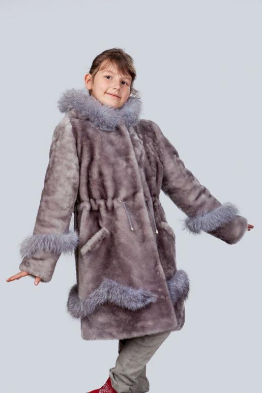 Детская шубка Снежинка из мутона - Производитель детской меховой одежды Зимняя принцесса