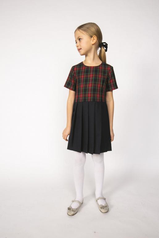Школьное платье с коротким рукавом - Производитель детской одежды CHADOLINI