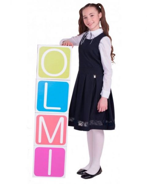 Синий школьный сарафан OLMI - Фабрика детской одежды OLMI