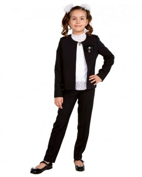 Школьные черные брюки на девочку OLMI - Фабрика детской одежды OLMI