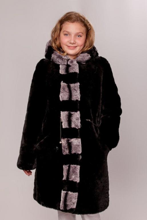 Детская шубка Каскад из мутона - Производитель детской меховой одежды Зимняя принцесса