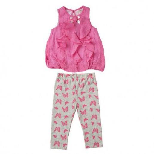Комплект для девочки блуза и легинсы розовый - Производитель детской верхней одежды Каймано