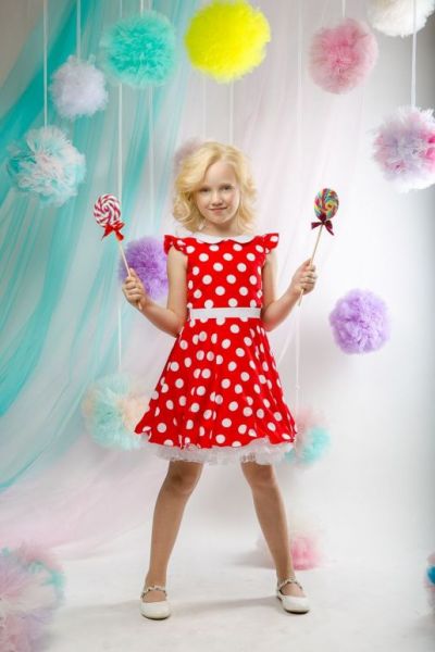 Платье для девочки «Горошек» - Фабрика одежды для девочек Мари Текс