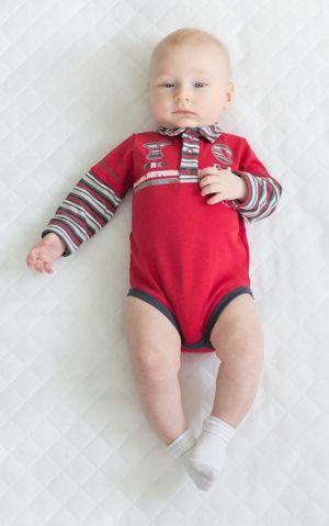 Красное боди на новорожденного Ярко - Фабрика детской одежды Ярко