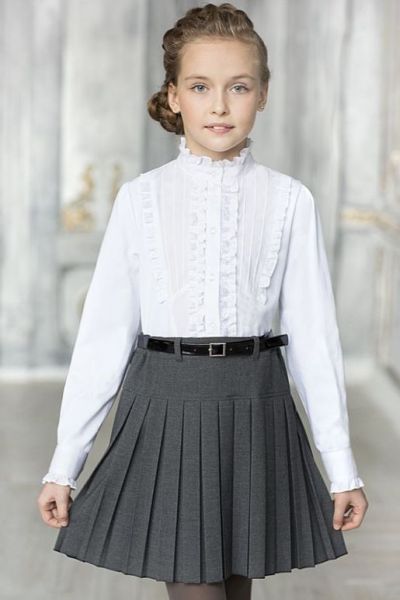 Блузка школьная с рюшами DESALU - Фабрика детской одежды Салют