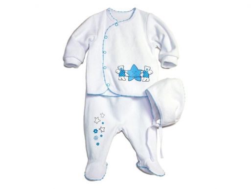 Белый комплект на новорожденного Три ползунка - Фабрика детской одежды Три ползунка