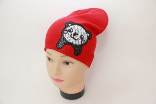 Вязанная красная детская шапка Виктория Kids - Производитель детской одежды Виктория Kids