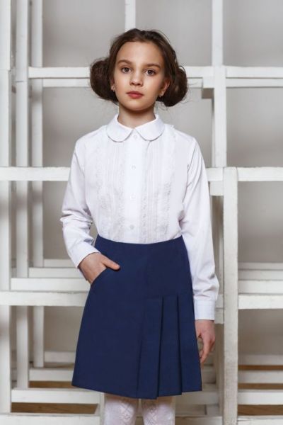Детская школьная белая блузка Жанна - Фабрика школьной формы Жанна