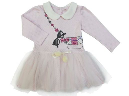 Розовое ясельное платье Soni Kids - Фабрика детской одежды Soni Kids