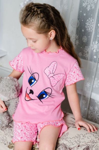 Пижама для девочки мяу Милаша - Фабрика детского трикотажа Милаша