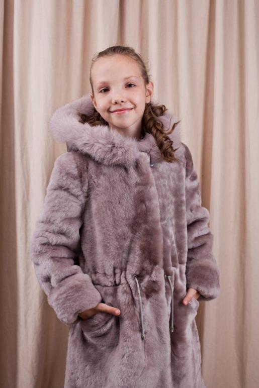 Мутоновая детская шубка Пастель - Производитель детской меховой одежды Зимняя принцесса