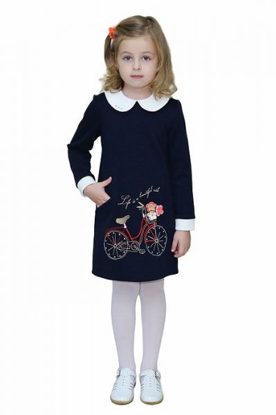 Платье детское с белыми манжетами Славита - Фабрика детской одежды Славита