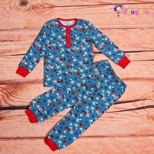 Цветная детская пижама на мальчика Трифена - Фабрика детской одежды Трифена