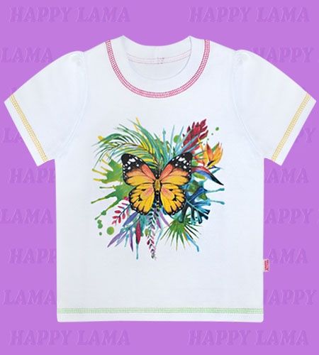 Детская футболка оптом Happy Lama - Трикотажная фабрика детской одежды HAPPYLAMA-OPT