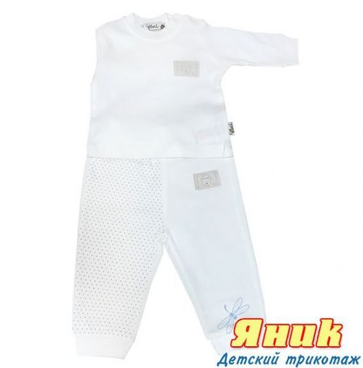 Костюм белый для новорожденного Яник - Фабрика детской одежды Яник