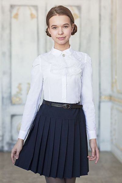 Блузка школьная с длинными рукавам DESALU - Фабрика детской одежды Салют