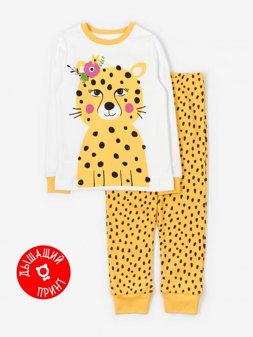 Детская пижама Гепард с цветами - Швейная фабрика Рикотрикотаж
