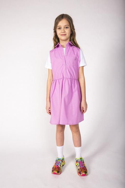 Лавандовое полуспортивное приталенное платье - Производитель детской одежды CHADOLINI