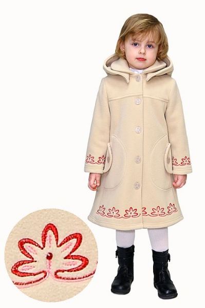 Белое детское пальто Славита - Фабрика детской одежды Славита