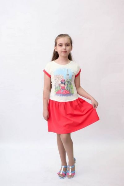 Детское повседневное платье Белотон - Трикотажная фабрика Исток