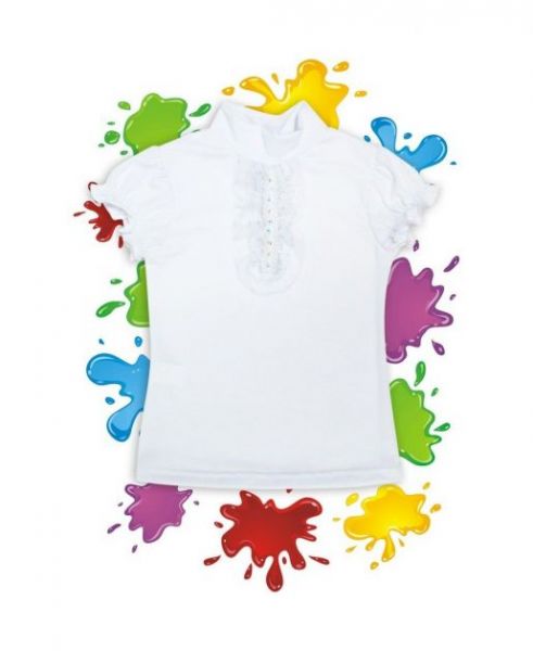 Детская белая блузка с короткими рукавами MODESTREET - Фабрика детской одежды MODESTREET