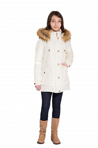 Зимнее детское белое пальто Saima - Фабрика детской одежды Saima