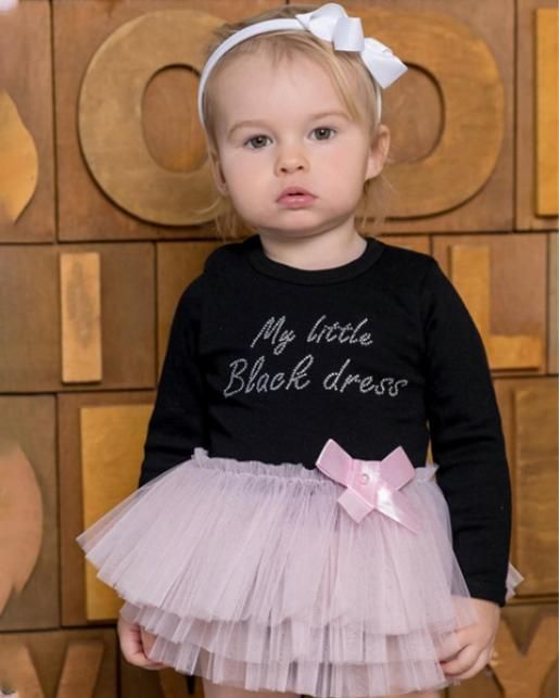 Боди My little black dress с розовой юбочкой - Производитель детской одежды Luxury baby