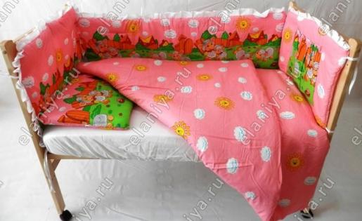 Бортики в кроватку Барашки - Фабрика одежды для новорожденных Элания