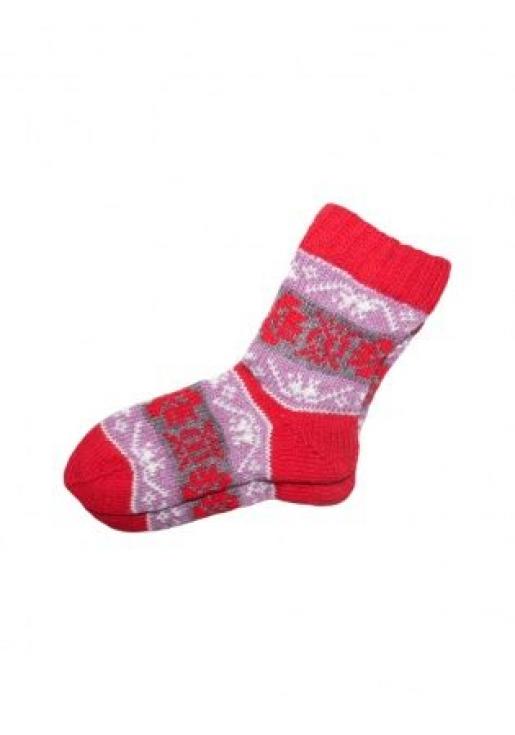 Носки детские вязаные красные - Производственная компания Рукавичка варежка