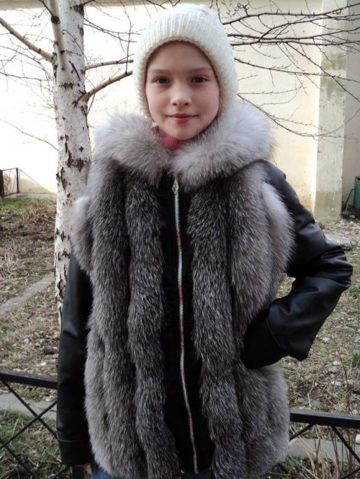 Куртка с чернобуркой - Производитель детской меховой одежды Зимняя принцесса