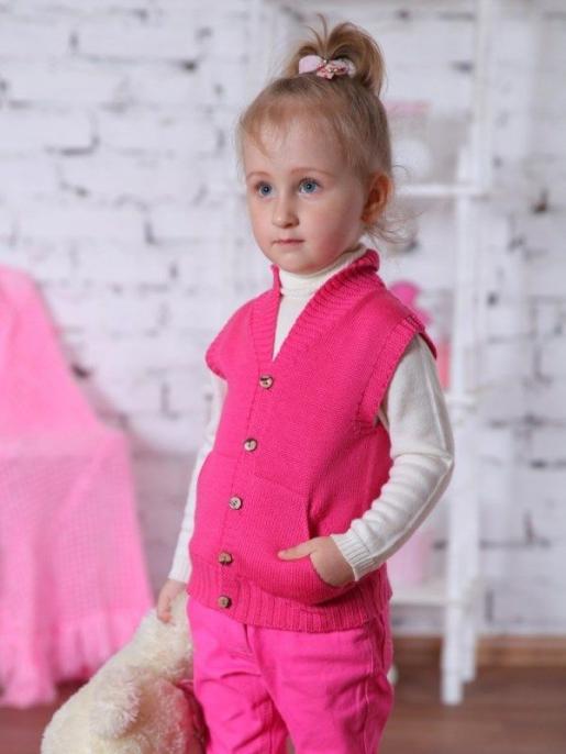 Детская вязаная жилетка - Производитель детской трикотажной одежды R 