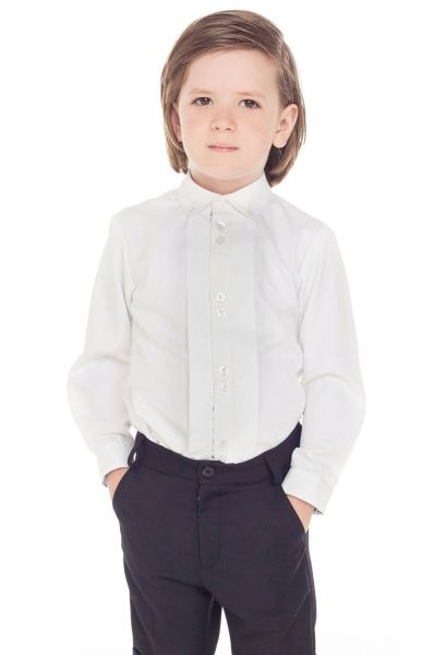 Белая рубашка для мальчиков Карамелли - Фабрика детской одежды Карамелли