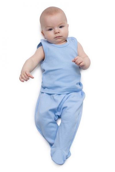Голубые ползунки на новорожденного Алена - Производитель детской одежды Алена