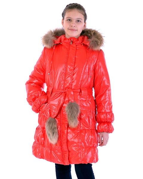 Красное детское утепленное пальто Pikolino - Производитель детской одежды Pikolino
