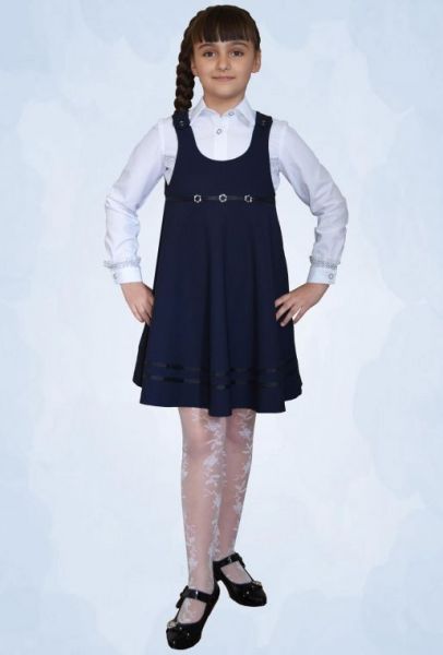 Школьный сарафан клеш "Мальта" - Фабрика школьной формы Мода Люкс