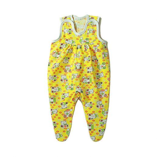 Желтые ползунки на новорожденного Три ползунка - Фабрика детской одежды Три ползунка