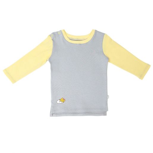 Серая футболка Динки baby с длинным рукавом - Фабрика детской одежды Динки baby