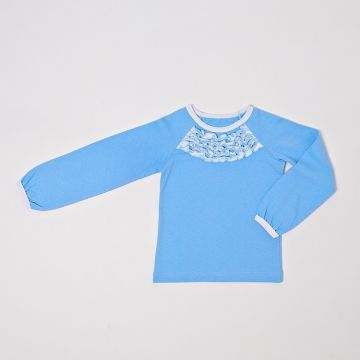 Голубая детская блузка Трифена - Фабрика детской одежды Трифена