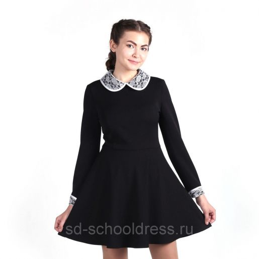 школьное платье старшеклассницам с длинными рукавами - Производитель школьной формы SchoolDress