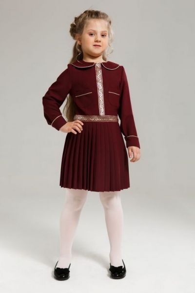 Школьное детское платье красное Жанна - Фабрика школьной формы Жанна