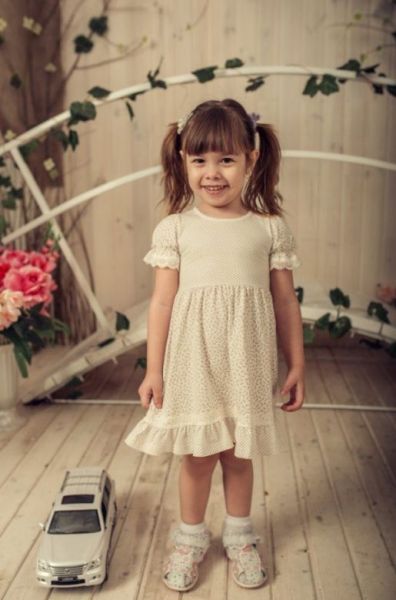 Детское платье с коротким рукавом Белотон - Трикотажная фабрика Исток
