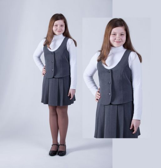 Детский школьный жилет на девочку - Производитель детской одежды Мисс Лили