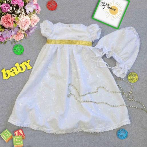 Платье для крещения Принцесса с капором - Производитель детской одежды Мое солнышко