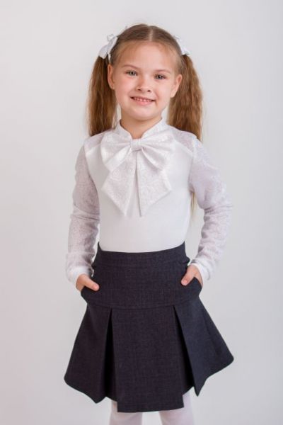 Школьная блузка с длинным рукавом Колибри KIDS - Фабрика детской одежды Колибри KIDS