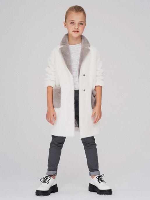 Классическое пальто на девочку - Меховая фабрика Alef